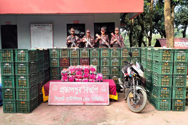 সিলেটে ভারতীয় কোটি টাকার চোরাই পণ্য জব্দ