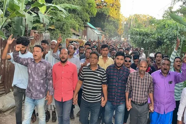 সুনামগঞ্জ-১ আসনের বিএনপির প্রার্থী পরিবর্তনের দাবিতে বিক্ষোভ