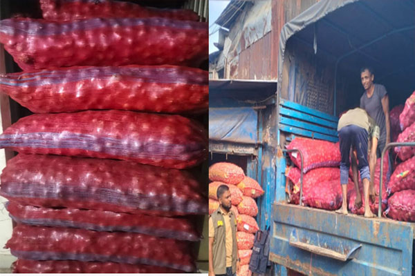 কালিঘাটে ৫১৩ বস্তা ভারতীয় পেঁয়াজ জব্দ