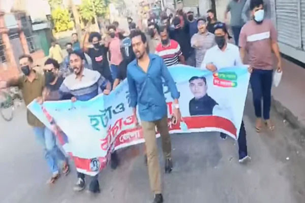 সিলেটে নিষিদ্ধ ছাত্রলীগের ঝটিকা মিছিল, পুলিশের নজরে ভিডিও