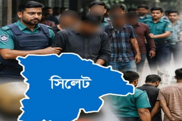সিলেটজুড়ে পুলিশের অভিযানে অর্ধশত গ্রেফতার